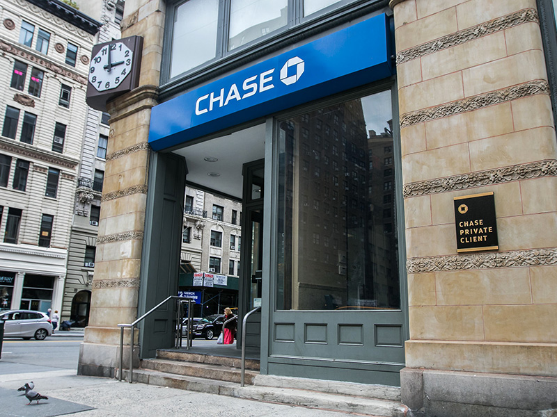 Succursale de la banque américaine Chase, à New-York.