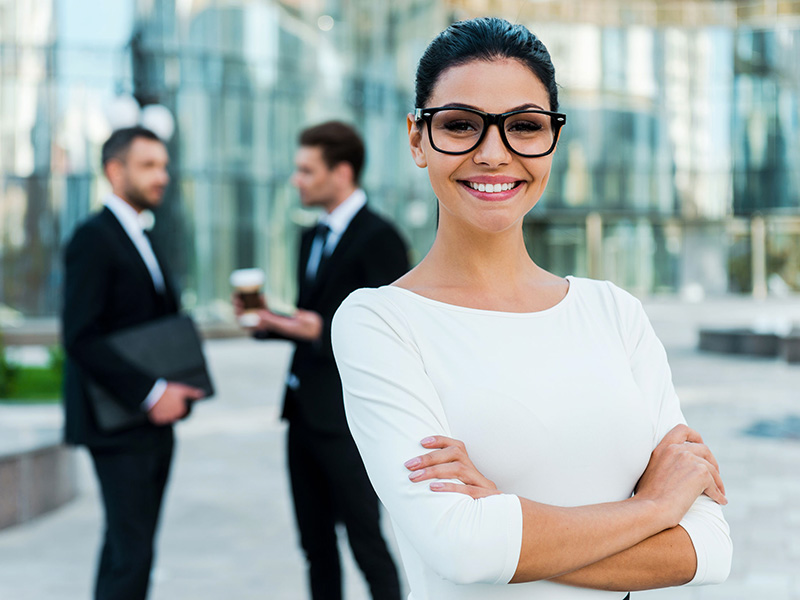 Femme d'affaires confiante.