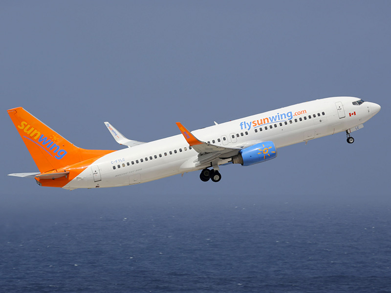 Avion du voyagiste Sunwing.