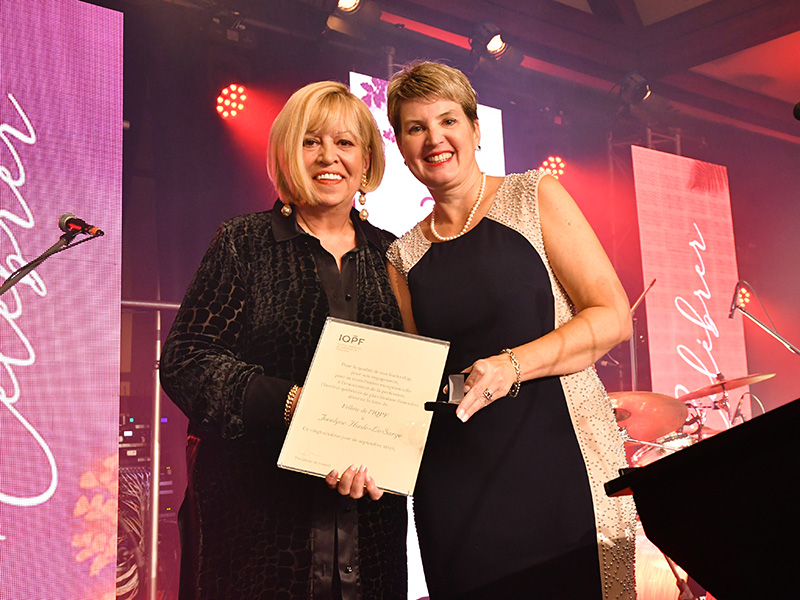 Jocelyne Houle-LeSarge et Julie Raîche au congrès annuel de l'IQPF, le 26 septembre 2019.