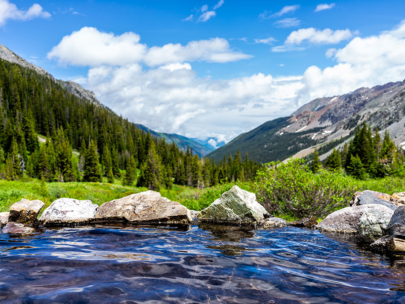 Hot springs blue pool 